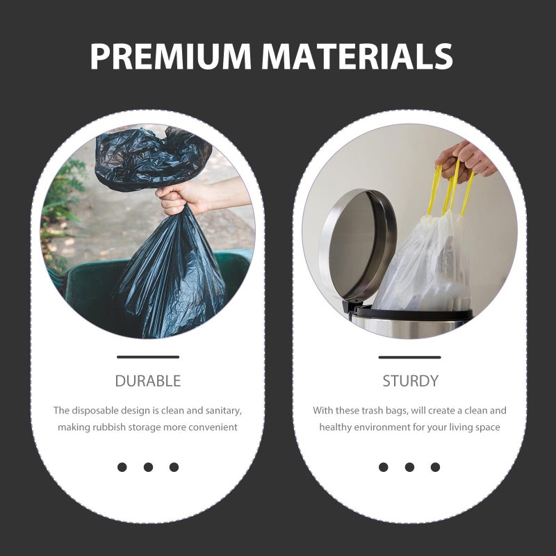 Rose Gold Small Thickened Disposable Garbage Bags 90pcs for Car Home Office and Travel Use - Image 5